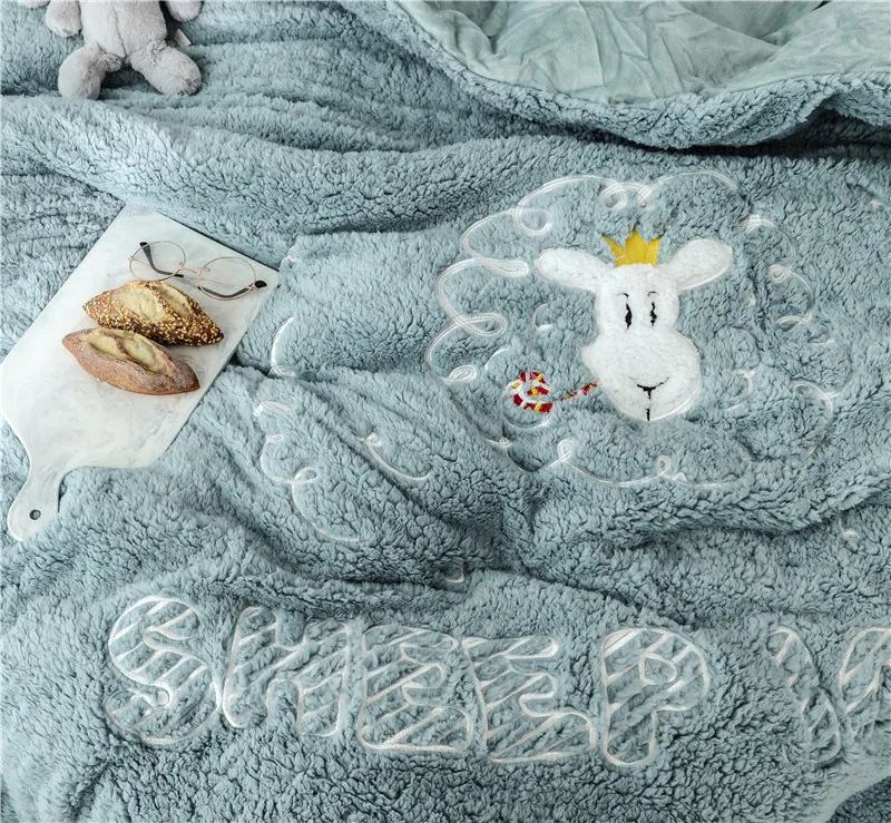 Роскошный мягкий Бархатный комплект постельного белья с единорогом, набор пододеяльников для пуховых одеял, теплое зимнее детское постельное белье, Комплект постельного белья для близнецов