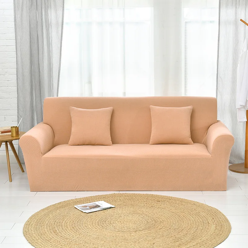 Soft Elastic Stretch Anti-pets Dogs Sofa Cover Solid Color Single Couch Cover for Furniture Armchairs Living Room Home Decor