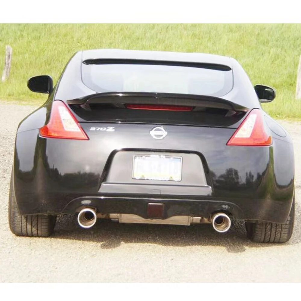 AM Style Rear Boot Lid Spoiler Wing With brake lights For Nissan 370z Z34 FRP
