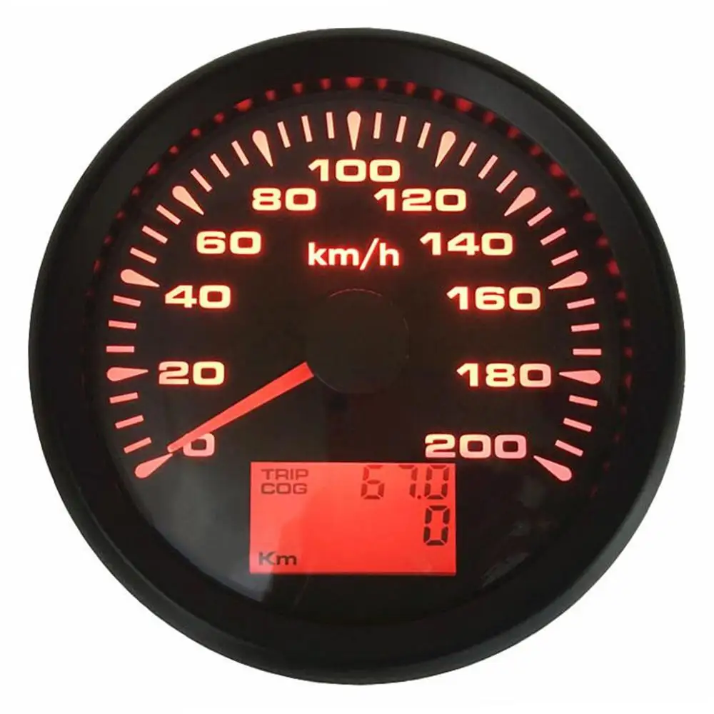 1 шт. Новые 85 мм спидометры GPS ЖК дисплей скорость Mileometers 0 200 км/ч Водонепроницаемый