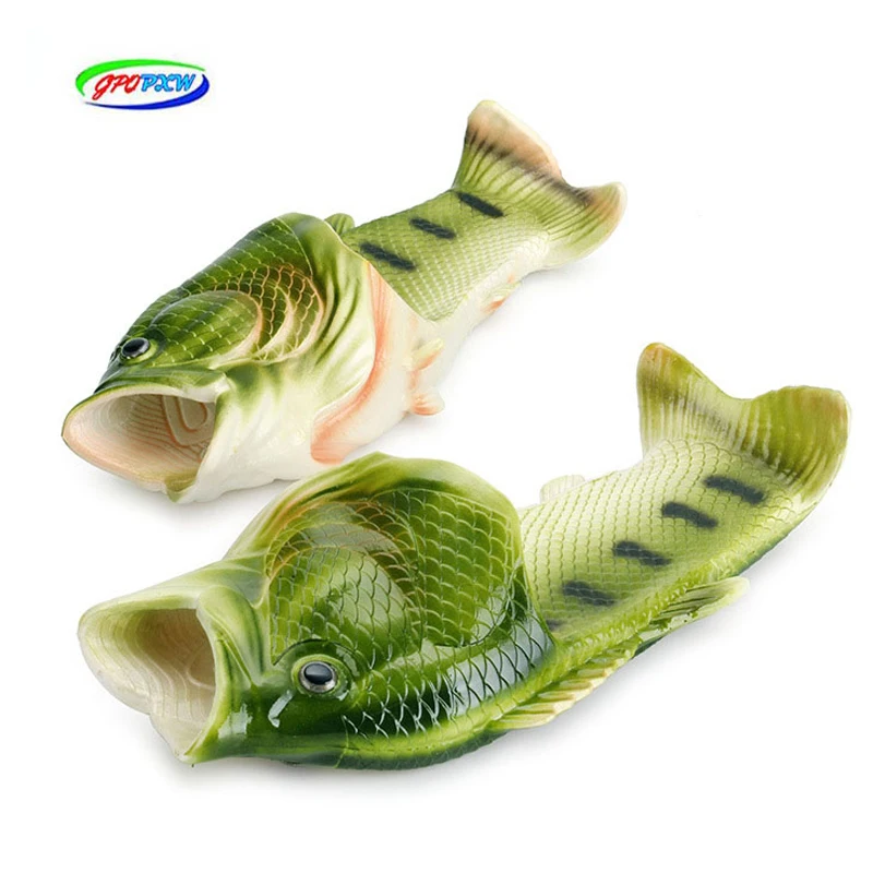 

Father-son Slippers Creative fish-shaped Couple Men Women Summer Outdoor Beach Shoes Trend Personality Fish Open Toe Slippers