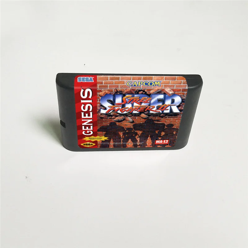Super Street Game Fighter II-крышка США с розничной коробкой 16 бит MD игровая карта для игровой консоли sega Megadrive Genesis