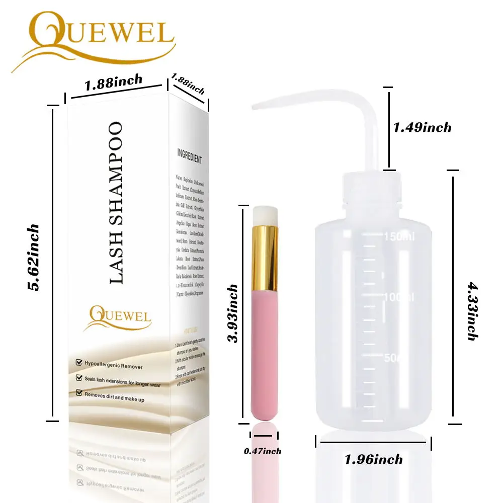 Quewel-caixa de shampoo para extensão de cílios,