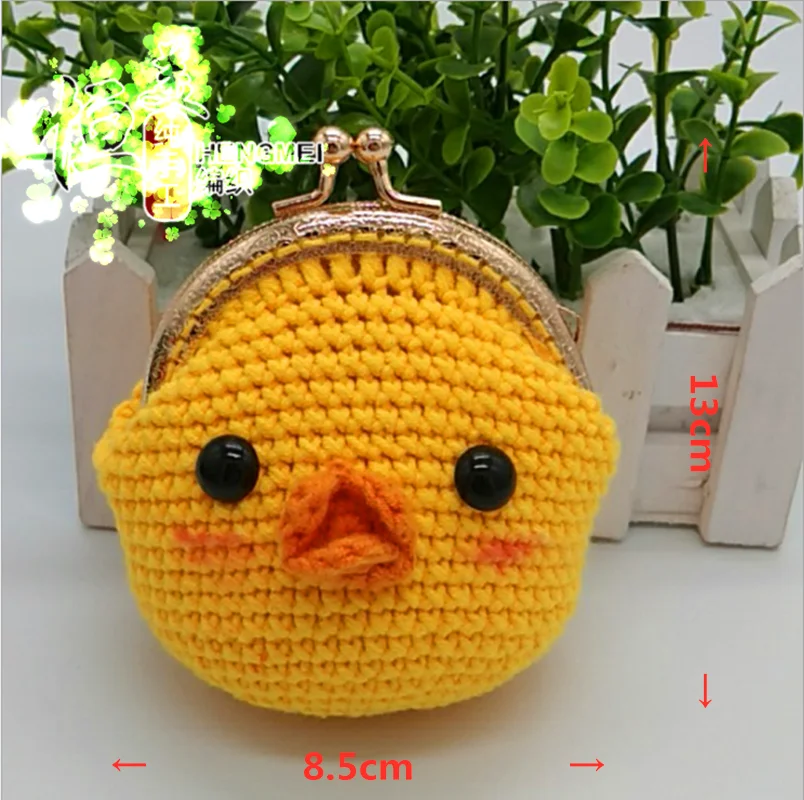 

Yellow duck Mini bag Hand-Woven Ornament Art Home Decoration For Room Creative Woolen doll handicraft cute cartoon souvenir gift