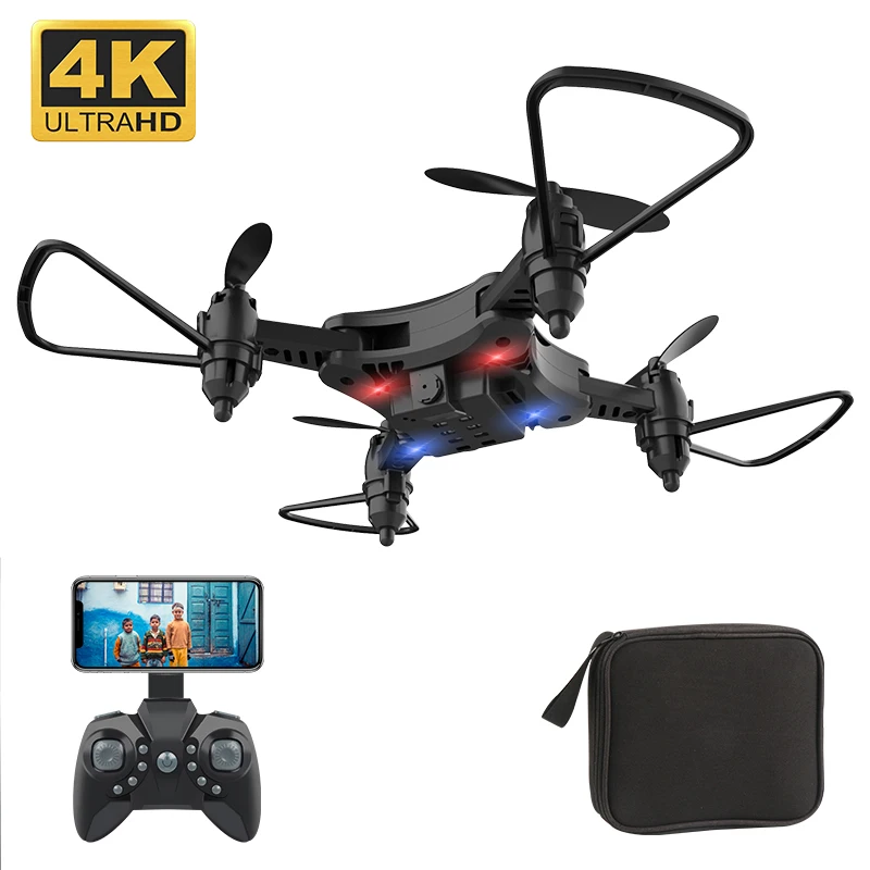 Мини Дрон с камерой Wi Fi FPV 4K HD удержание высоты RC вертолет дроны складной мини