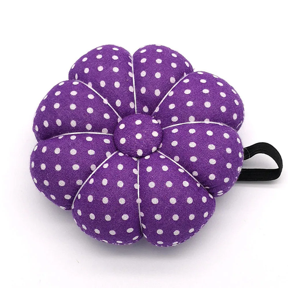 Швейная подушечка в форме тыквы хлопковая пуговица из ткани ремешок для вышивки крестом швейная защитная подушечка для булавок аксессуары - Цвет: purple