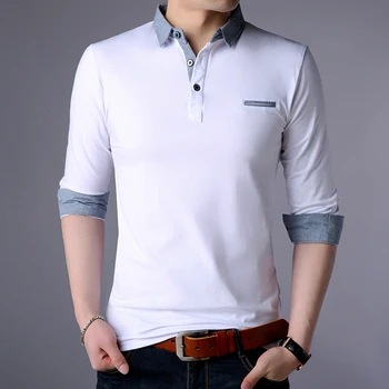

Men cotton long-sleeved t shirt loose 2020 new spring autumn bottoming shirts 765
