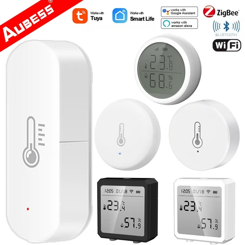 Tuya ZigBee WIFI Temperature And Humidity Sensor Indoor Hygrometer