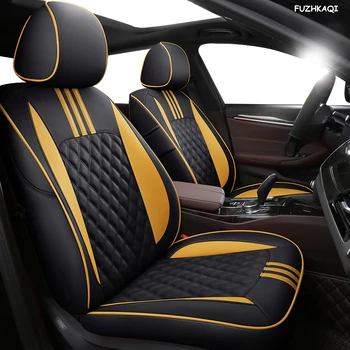 

FUZHKAQI Custom Leather car seat cover For JEEP Compass Wrangler Patriot Cherokee Grand Cherokee Commander Renegade car sears