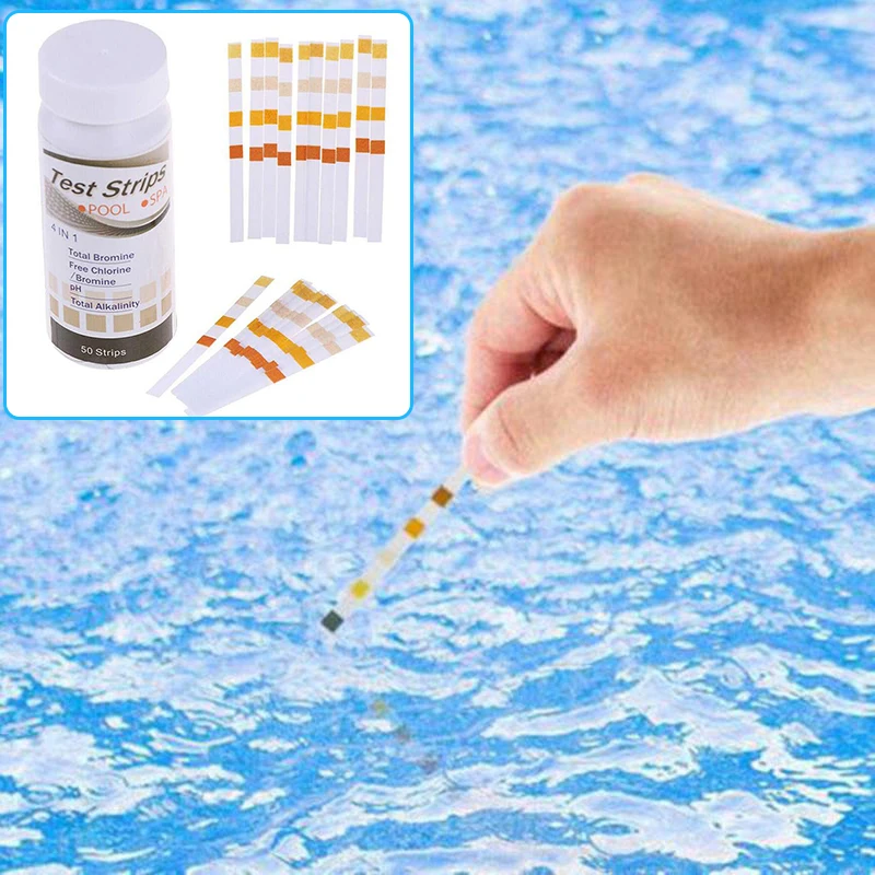 Плавательный бассейн Спа Вода 4 в 1 тест-полоски хлор PH альклинность цианурный