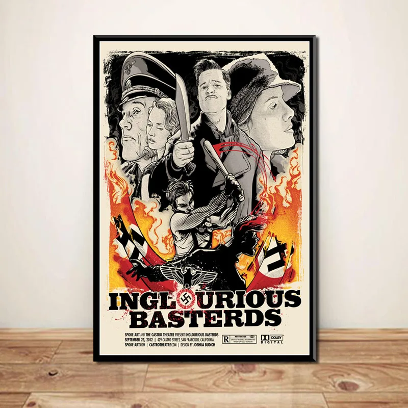 Inglourious Basterds Quentin Tarantino классический фильм винтажный Брэд Питт Художественная