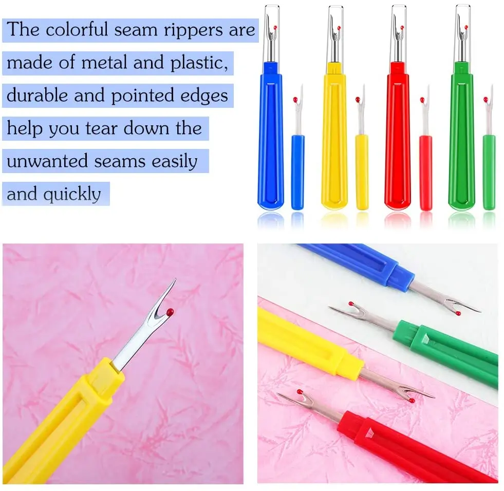 Seam Ripper for Sewing and Thread Remover Kit, 4 Big and 4 Small