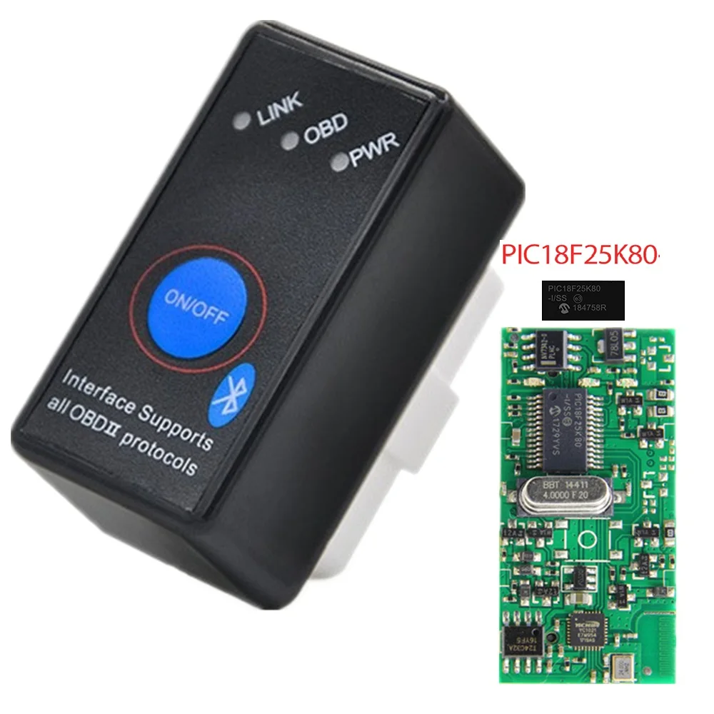 ELM327 OBDII OBD2 WiFi PIC18F25K80 чип Автомобильный диагностический беспроводной сканер инструмент elm 327 V1.5 сканер кода для iOS и Android