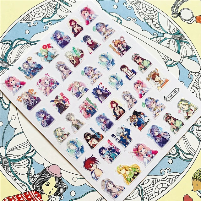 TSC-212 TSC-213 Cartoon anime character 3D Back glue Nail Art Stickers Decals Sliders Nail ornament decoration TSC-133 N