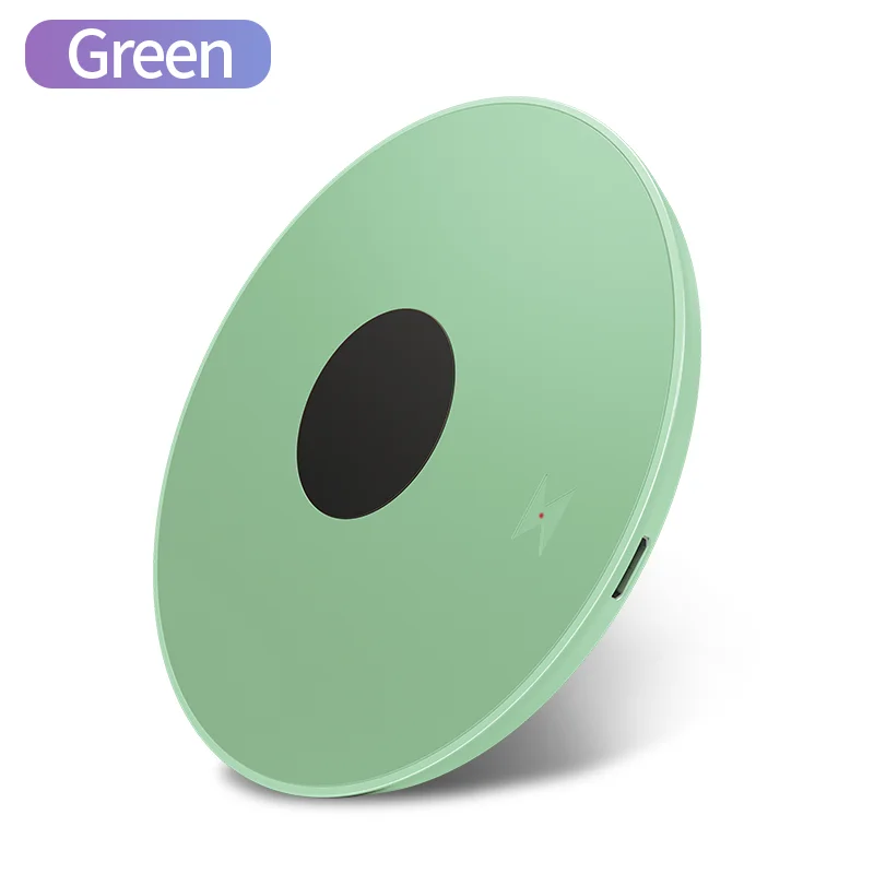 Green Udyr 10 Вт Qi Беспроводное зарядное устройство приемник для iPhone Xs Max X 8 Plus Быстрая зарядка для samsung Note 9 S10 Plus chargeur sans fil - Цвет: Green