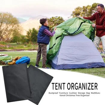 

Oxford Cloth Tent Storage Bag Folding Dust-proof Waterproof Portable Furniture Dust Cover Christmas Tree Black Organizer