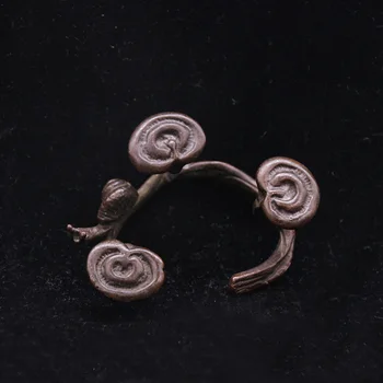 

Retro Pure Copper Tea Pet Ganoderma Lucidum Snail Cover Set Incense Stick Ornament Tea Table Home Office Desk Ornament