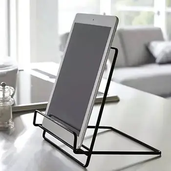 

1Pc Beautiful Simple Iron Bookend Book Holder Storage Rack Organizer Cookbook Stand Convenient to Use