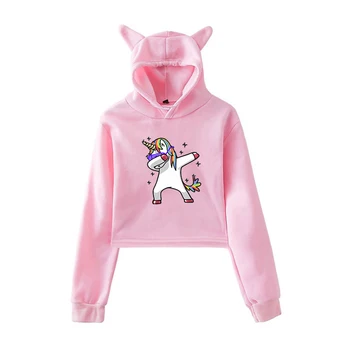 

Women Sweatshirt Funny Unicorn Harajuku Hoodies Pink Clothing Pullover Hoodies for Teenage Girls Autumn Warm Streetwear Clothes