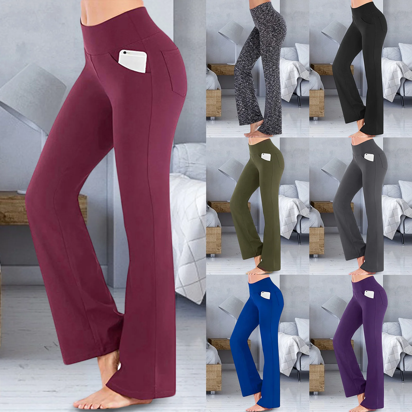 Sport Trousers Women Yoga Pants Workout Fitness Clothing Jogging Running Pants Gym High Waisted Solid Yoga With Pocket