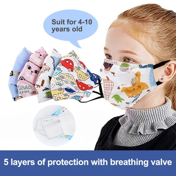 

TB mascarilla reutilizable children Cotton Face Mask Activated Carbon Filter With breathing valve Mascarillas Protective mask