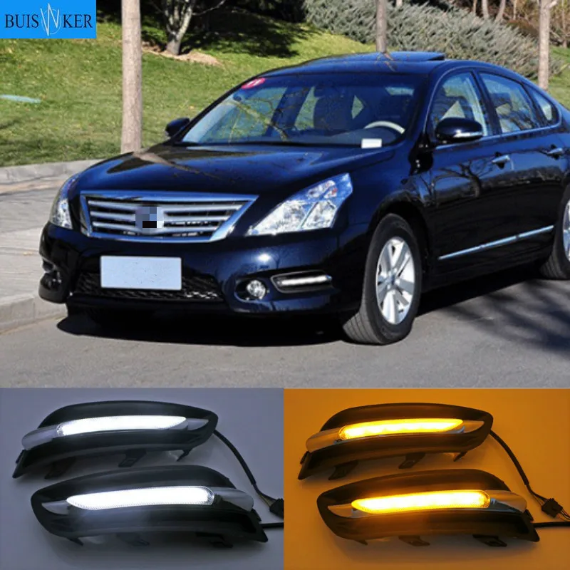 

LED Daytime Running Light For Nissan Altima teana 2011 2012 DRL with turn signal Daylight Waterproof Fog Lamp