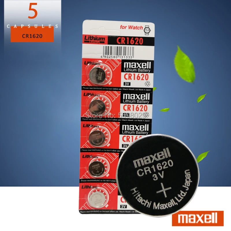 Caliente para Maxell batería 5pc cr1620 cr 1620 batería de botón de 3v ECR1620 DL1620 5009LC KCR1620 BR1620 LM1620