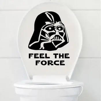 

Three Ratels FD39 Feel the Force Star Wars Sticker Funny Cartoon Vinyl Decal Home Decor for Car Toilet Restroom Washroom WC