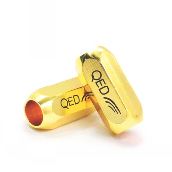 

2PCS British QED pure copper gilded DIY aluminum alloy signal line sleeve ring filter ring hifi audio cable ferrule 8mm