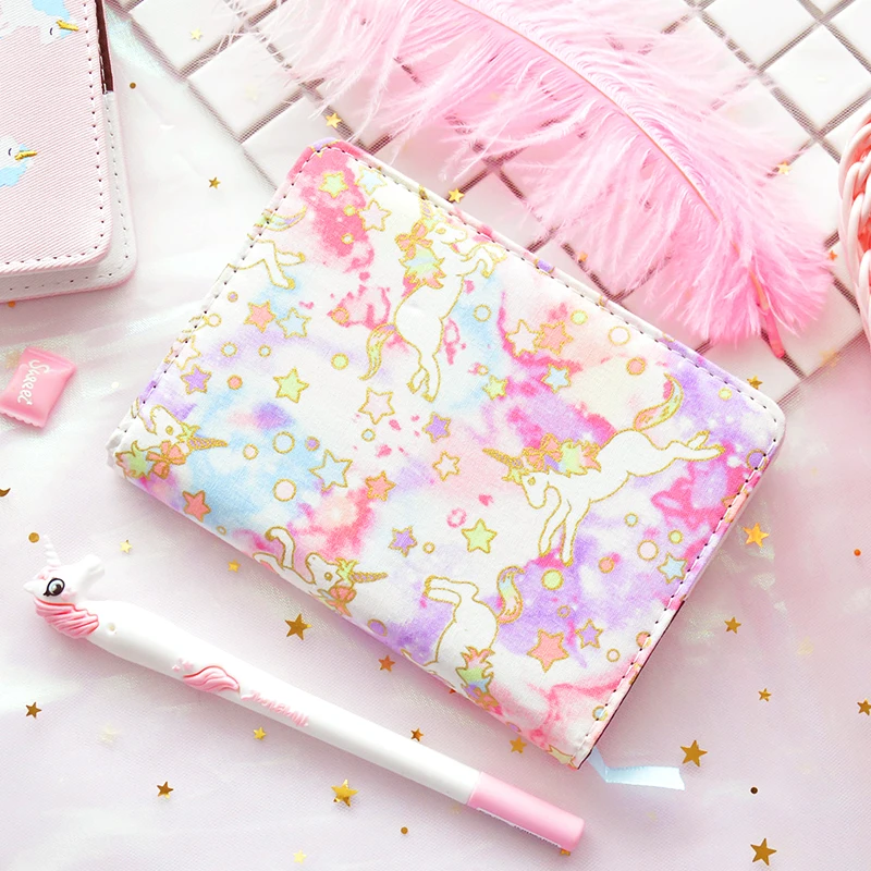 Kawaii Единорог записная книжка планировщик повестки дня тканевый чехол ежедневник