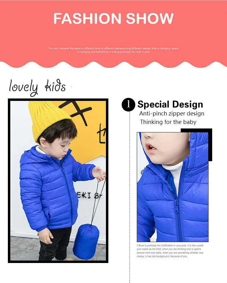 Children's Wear Autumn and Winter New Boys and Girls Cotton Jacket Lightweight Ultra Light Jacket Down Jacket Loose Coat