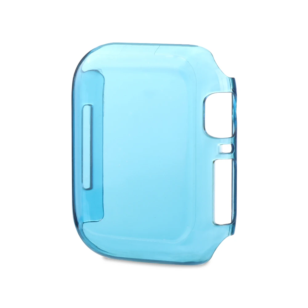 Blue 1 шт красочные PC часы в силиконовом корпусе чехол Бампер Защитный чехол для Apple Watch серии 4 5 40/44 мм Аксессуары для смарт-часы - Цвет: Blue