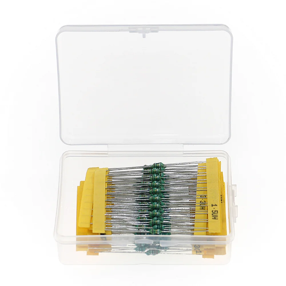 Inductor Assortment Kit 20Values 0307 Inductor Assorted Kit 1uH-4.7MH 1/4W Color Ring Inductance