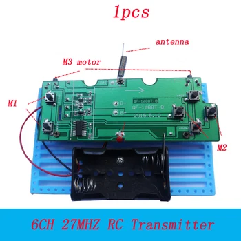 

1pcs DIY Model Cars 6CH 27MHZ RC Transmitter 1.5A Receiver Board for Toy Boats Tank Remote Controller 3.7-7.2V Receiving