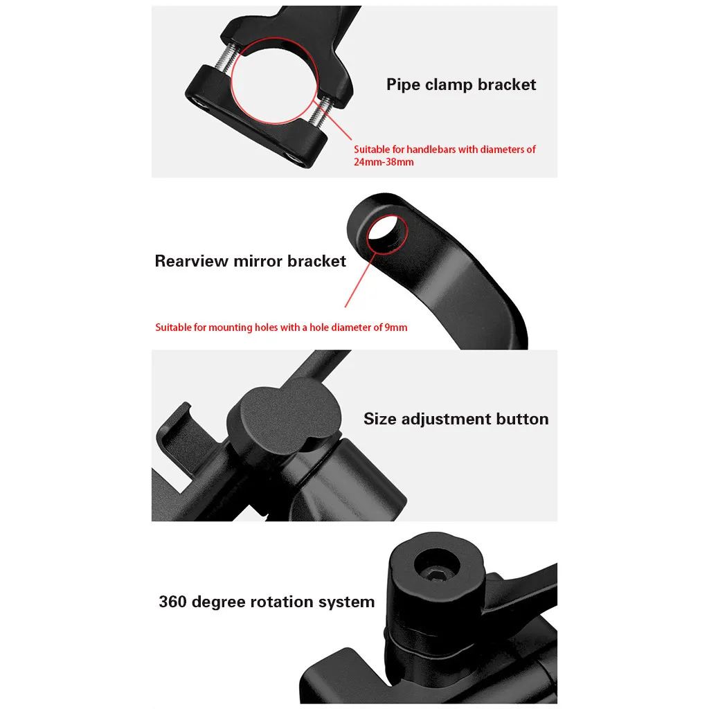 Аксессуары для велосипеда, регулируемый держатель для мотоцикла, для сотового телефона, крепление на руль, алюминиевый, gps, универсальный, bicicleta, Аксессуары для велосипеда
