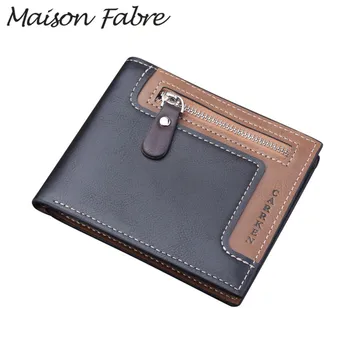 

Maison Fabre Bag Business Men Vintage Wallets Leather Coin Pocket Women Bifold Wallet Slim Purse Men Zipper Wallet Card Holder
