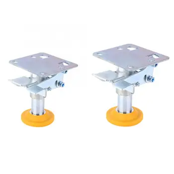 

Trolley Brake Floor Lock Manganese Steel Trolley Cart Lock With TPU Pad For 4~5in Casters