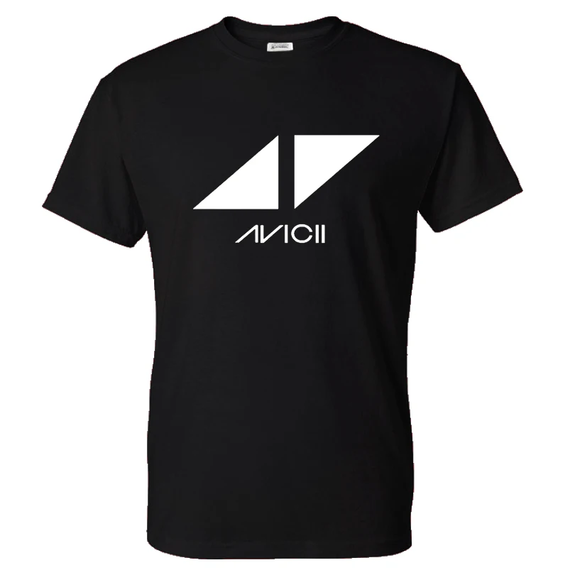 Модная футболка Avicii DJ для мужчин и женщин Повседневная Уличная одежда с круглым