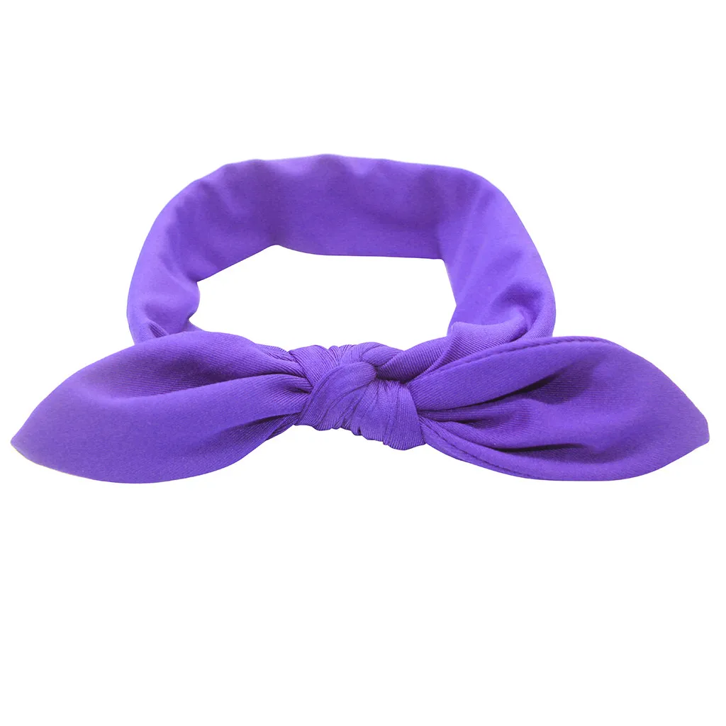 Модная лента для волос с бантиком, Женский обруч для волос, простая Милая повязка для волос для девочек,, весна-осень, новинка, плюс мода, простота - Цвет: dark purple