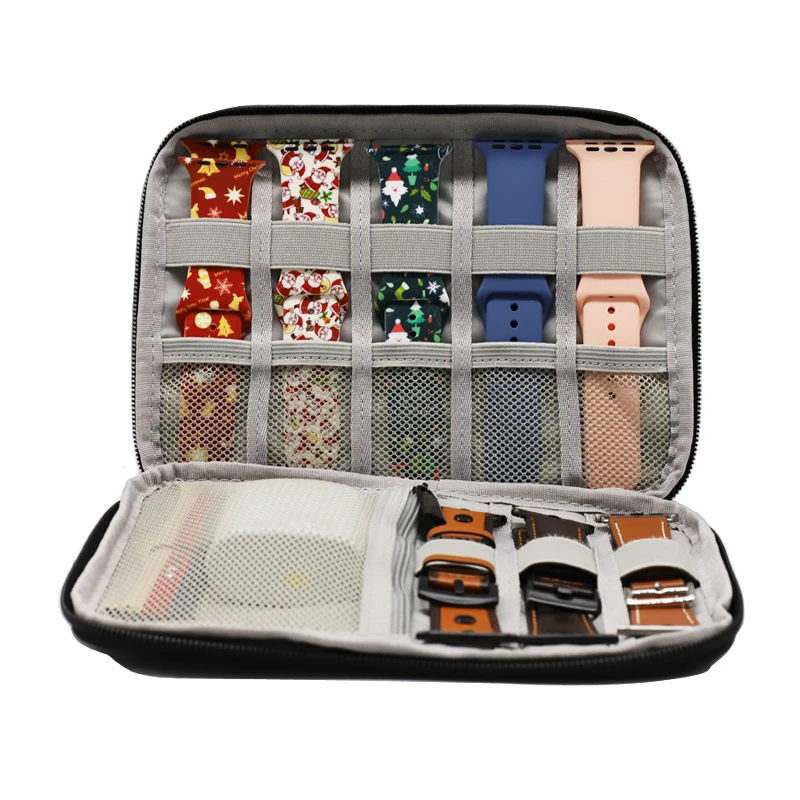 Flash Deal Multifunction Portable Watch Strap Organizer Watch Band Box Storage Bag Watchband Holder for apple Watch Travel Case Pouch