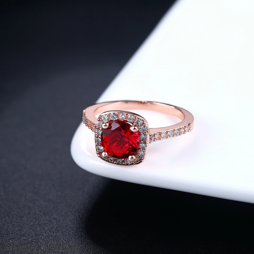 Серебряное изысканное модное квадратное кольцо для свадьбы и помолвки, изготовленное из AAA+ кубического циркония, ювелирное изделие DWR531 - Цвет основного камня: R463