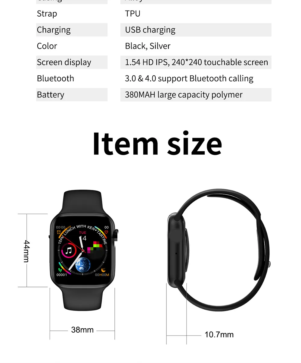 Топ iwo 8 Plus/ecg ppg Смарт-часы для мужчин сердечного ритма iwo 9 Часы SmartWatch iwo 8/iwo 10 Смарт-часы для женщин/мужчин для Apple IOS
