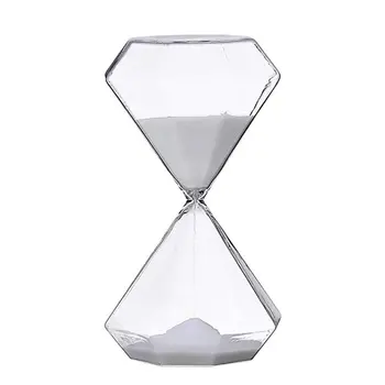 

Large 30 Minutes Diamond Hourglass Meter Time Creative Glass Home Decoration Graduation Season Birthday Gift