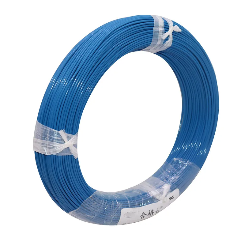 100 м автомобильные ксеноновые фары модифицированный специальный высокотемпературный провод 0,5 квадратный фторпластик - Цвет: Blue 100m