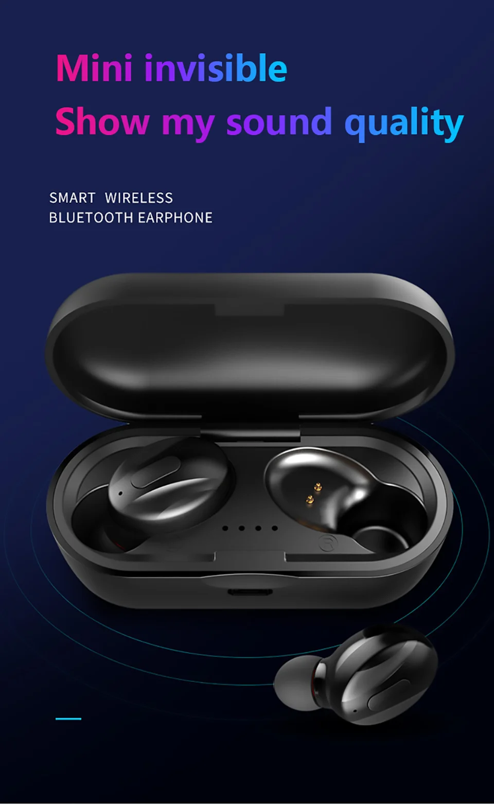 Bluetooth наушники TWS с шумоподавлением, беспроводная Bluetooth гарнитура, стерео спортивные водонепроницаемые наушники для iphone huawei