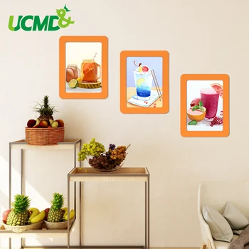 

8 inch Magnetic Picture Frames for Refrigerator DIY Photo Wall Hanging Photo Frame Set Living Room TV Background Wall Decor 3pcs