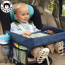 Настольный водонепроницаемый автомобильный поднос для хранения детских игрушек, держатель для коляски для детей, для еды и напитков в