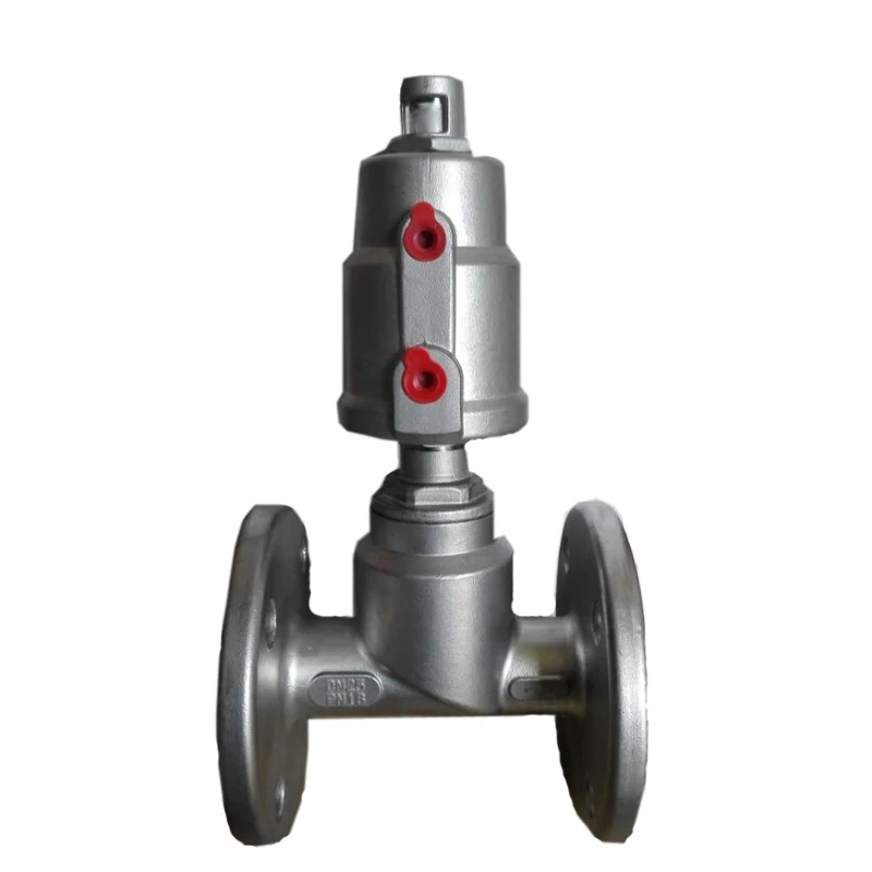 

Stainless Steel 304 Flange Type Zero Leakage High Temperature Resistant Right Angle DN20 Pneumatic Angle Seat Valve