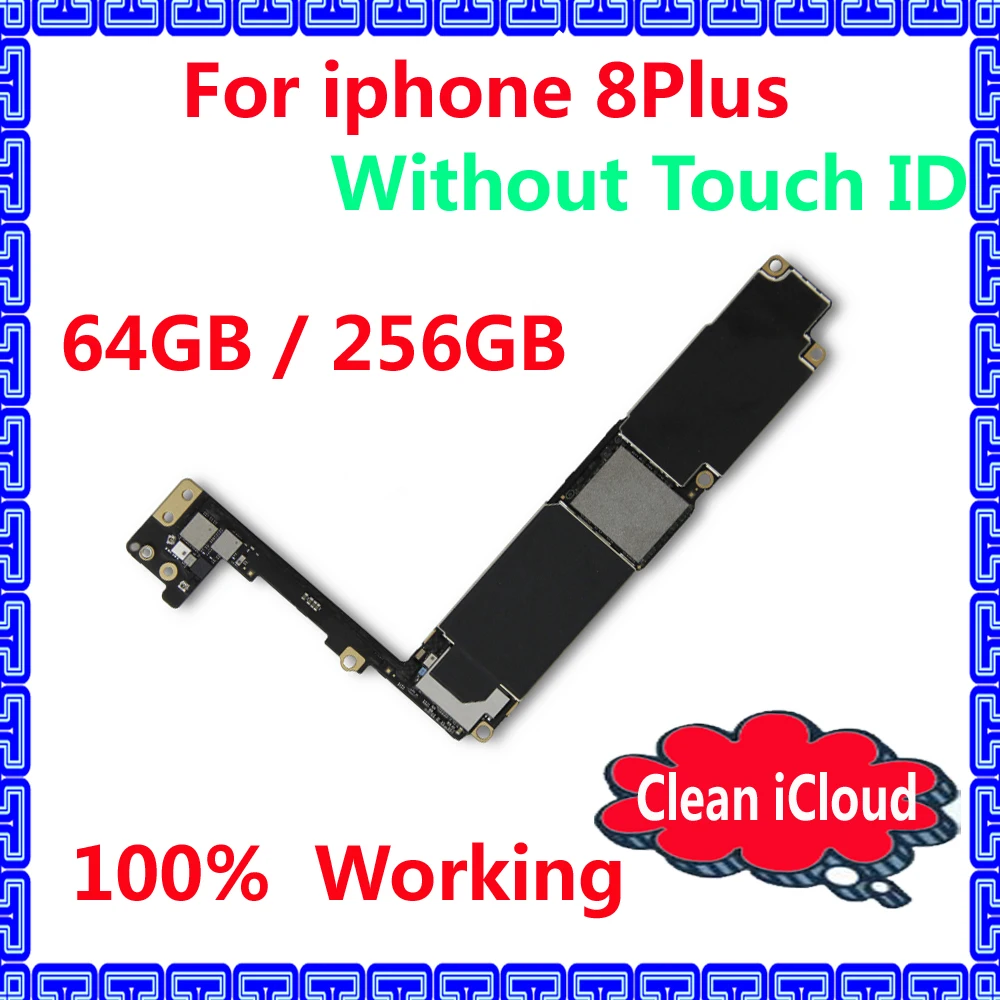 

100% working Original IOS system Logic board without iCloud for iphone 8 Plus 64GB 256GB Motherboard Unlocked mainboard+Chips