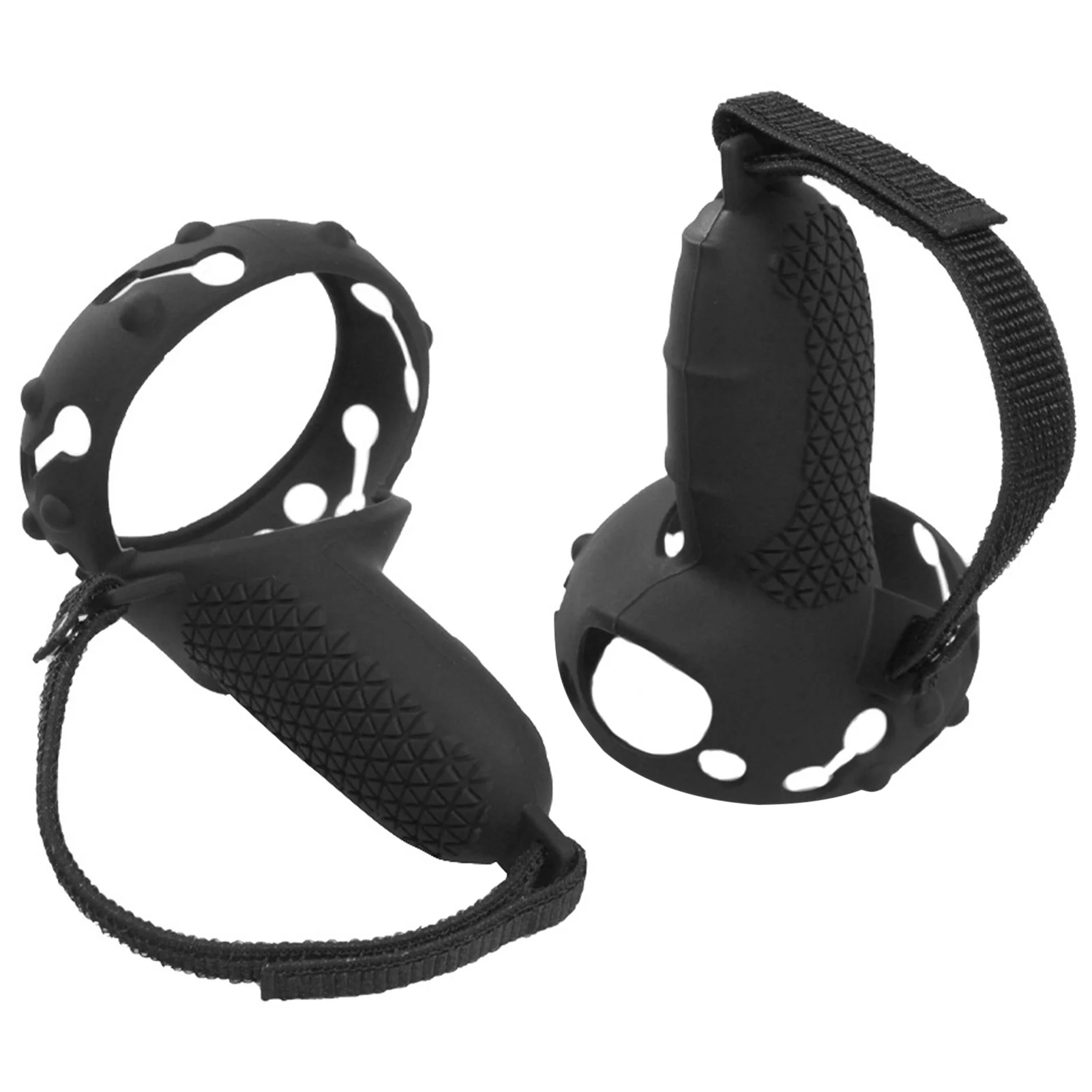 Cubierta de anillo de silicona con control táctil, correa de mano ajustable y tapas de pulgar para Oculus Quest 2 VR, accesorios protectores de mango